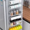 Storage Holders Racks 456 Layers Refrigerator Rack Kitchen Multifunctional Side Shelf MultiLayer Sidewall Spice Holder Napkin 230907