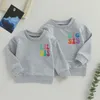 Hoodies Sweatshirts Focusnorm 0 6y Big Lil Sister Matching Outfits Autumn For Baby Girls Long Sleeve Letter Print Loose Pullover Tops 230906