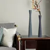 Vases Fine Tall Long Brushed Ceramic Vase Living Room Dry Flower Arrangement Decoration Model Soft Pieces