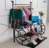 Hangers Tie Yi Europese vloer Kledingdisplay Rack Bag Side Iron