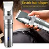 Elektryczne showers Profesjonalne włosy Cyfrowy Cyfrowy USB Uładowy Clipper dla mężczyzn Fryzury Ceramiczne ostrze Razor Fryzjer fryzjer 230906