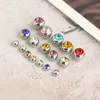 Labret Lip Piercing Sieraden 14G 16G Vervanging Ballen Extern Schroefdraad Staal Industriële Barbell Tong Tepel Navel Ringen Onderdelen M 230906