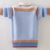 Pullover Winter Children's Clothing Boy's Clothover Knitting Tröja Barnkläder Bomullsprodukter Håll varma pojke tröja 230907