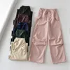 Women's Pants Wide Leg Baggy Drawstring Jogging Sweatpants 2023 Summer Fashion Low Rise Trouser Elegant Streetwear