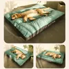 Kennels kalemleri büyük kalınlaşmış köpek paspası Yumuşak evcil hayvan ped büyük uyku yatağı büyük kalınlaştırıcı kanepe çıkarılabilir yıkanabilir malzemeler 230906