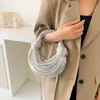 Noodle Pull Handbags BottegvVeneta Woven Totes Bags Authentic Leather Fashion Bags 2023 Bun Tying Niche Design Fashion Handbag Hand Woven Noodle Bag Womens Sho HBTW