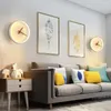 Wandlamp Scandinavische woonkamer Modern minimalistisch Slaapkamer Nachtkastje Persoonlijkheid Restaurant Mute Klok Modellering Verlichting Home Deco