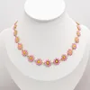 Catene Collana di fiori in acciaio inossidabile placcato oro bohémien Collana da donna per ragazze Moda estiva Elegante regalo di gioielli disponibile all'ingrosso