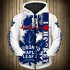 3D Digital tryckta herrar Nel Ice Hockey Baseball Jacket Cardigan Hooded dragkedja Tröja Olive19i519i5