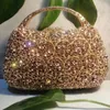 Sacos de noite Xiyuan Mulheres Strass Top Handle Bolsas Pedras Saco de Noite Minaudiere Casamento Embreagem Nupcial Tote Senhoras Metal Cadeia Bolsa 230906