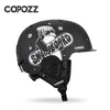 Лыжные шлемы COPOZZ Сертификат на лыжный шлем унисекс Полупокрытый противоударный лыжный шлем для взрослых и детей Снежный защитный шлем для сноуборда 230907