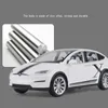 Diecast Model 1 20 Tesla X Alloy Car Metal Toy Modified Vehicles Simulation Collection Sound Light Kids Gift 230906
