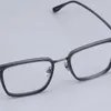 Montature per occhiali da sole Occhiali da lettura quadrati classici per donna Montatura sottile in titanio Uomo Occhiali da vista semplici per personalità aziendale Lenti ottiche