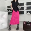 Jupes femmes mode taille haute coupe ajustée glands jupe longue 2023 été Streetwear Chic Style coréen couleur unie moulante 1069