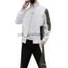 Herrspårar Men Tracksuit Casual Hoodies Set 2023 Spring New Male Jackets+Pants Two Piece Set Hip Hop Streetwear Sports Suit Korean Style X0907