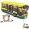 Blocks City Town Bus Classic Building Blocks Compatible 377pcs Newsstand Model Toys R230907