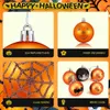 Andere evenementen Feestartikelen 12 stuks Halloween hangende balornamenten Spinnenweb Ghost Cat bedrukte ballen hanger voor Halloween Home Party Decorbenodigdheden 230906