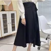 Skirts Summer Satin Finish Half Length Ladies Simplicity Solid Lace-up Cozy Smooth Office Lady Elegant Intelligence Vestidos