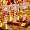 Ljusstakar diy lykta fairy lyktor party dekoration prydnad hängande lampa tillbehör trä tillverkning material kit barn handplan