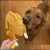 Dog Toys Tuggar Plush Dog Toy Squeaky fyllda leksaker för tristess Stimating Play Chew Resistant Safe and Don-Toxic Delicious Turkey H27 Ota63