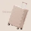 Suitcases Lovely Biscuits Rolling Luggage Ins Cup Holder Mute Multifunctional Carry On With Wheels Spinner Travel Suitcase