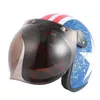 Casques de moto Bld Vintage Half Open Face Caser Unisexe Personnalité Classic Motorbike Scooter Riding Casco Moto Capacete Dot Approuver