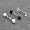 Labret Lip Piercing Jóias 100pcs Corpo Acrílico Bola Língua Mamilo Anel Barbells Bar 14G16mm Retentores 14Gx16mmx6mm6mm 230906