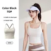 Yoga Outfit Women's Sports Underwear With Chest Pad Workout Crop Top Elastic Cross Beautiful Back Breathable Shockproof Running Fitness Bra