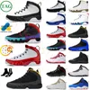 NEW Mens 9 9s Basketball Shoes 10 10s New Fire Red Racer Blue Particle Grey Olive University Gold Cement Seattle Chicago Los Angeles Jumpman 10 Sneakers 40-47