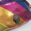 Sacs de taille 2023 Londres Fashion Design Sac Couleur Splicing Sac à main Rainbow Messenger Eagle Head pour femmes Mini portefeuille y230906