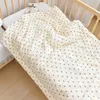 Одеяла Born Baby Одеяло унисекс Зимнее хлопковое вязаное одеяло для детской кроватки Одеяла для коляски для малышей Пеленание Постельное белье 230906
