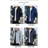 Men's Jackets BROWON Brand Couple Outerwear Windproof 2023 Autumn Fashion Solid Casual Jacket For Men Fleece Warm Winter Coats