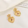 Hoop Earrings Exaggerated Baroque Love Korean Online Celebrity Retro Flash Diamond