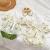 Kläduppsättningar söt född baby flicka kläder puff hyls