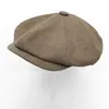 Baretten Merk Canvas sboy Caps Mannen Hoge Kwaliteit Platte Britse Stijl Achthoekige Cap Vintage Gatsby Lente Herfst Hoeden BLM21 230907