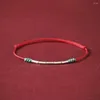 Braccialetti con ciondoli Bracciale in bambù fatto a mano Cordoncino rosso fortunato cinese regolabile per donna Uomo Protezione Amici degli amanti Goccia