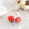 Candle Holders Crystal Glass Hanging Holder Candlestick Home Party Dinner Decor Round Air Plant Bubble Balls Drop Delivery Garden Dhgpw