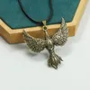 Łańcuchy Piękne Celtics Norse Viking Bird Bronze Kolor Kruk Naszyjnik