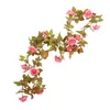 Dekoratif Çiçekler Gül İpi Sahte İpek Ivy Vine Yapay Rattan Ev için Yeşil Yapay Düğün Dekorasyon Asma Çelenk