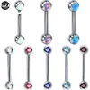 Labret Lippenpiercing-Schmuck, 10 Stück, G23-Doppelkugel-Zungenring, Innengewinde, Nippel, gerade Hanteln, Tragus-Helix-Ohrknorpel-Piercings 230906