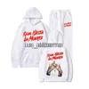 Men's Tracksuits Rapper Anuel AA Real Hasta La Muerte 2 Pieces Sets Tracksuit Men Hooded Sweatshirt+Pants Pullover Hoodie Casual Sportwear x0907