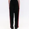 Mensbyxor nålar Ankomst Sweatpants Butterfly Brodery Track Stripe Cotton Velvet Pants Män Kvinnor Svartbyxor Overize 230906