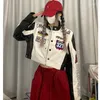Женские куртки YICIYA, куртка-бомбер, женская гоночная университетская короткая кожаная мотоциклетная бейсболка, американская винтажная куртка Y2k, летний топ