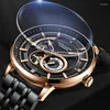 Relógios de pulso Suíça Sollen Miyota Relógios Mecânicos Automáticos Luminosos À Prova D 'Água Diamante Esqueleto Relógios SL356