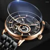 Montres-bracelets Suisse SOLLEN MIYOTA Automatique Mécanique Montres Pour Hommes Lumineux Étanche Diamant Squelette Horloges SL356