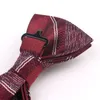 Jacquard Polyester Bow Knot Hombre Woven 형식 의류 와인 Red Independence Day Butterfly Bowtie 패션 액세서리 선물