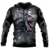 Erkek Hoodies Sweatshirts Yeni Hayvan Kral Tiger 3D Baskılı Kapüşonlu Sweatshirt Erkekler ve Erkekler Komik Sokak Moda Günlük Trendi Spor Büyük Boyutu Hoodies Tops T230907