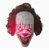 Маски для вечеринок Ужасы Пеннивайз Стивен Кинг Маска Косплей Страшные красные волосы Маски клоунов-убийц Светодиодный латексный шлем Хэллоуин Карнавальный костюм Опора x0907