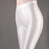 Leggings da donna Yoga Nono pantaloni sportivi con superficie lucida elasticizzata alta Pantaloni da donna con controllo della pancia con sollevamento del sedere skinny