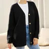 Women's Cardigan 2023 Open Front Oversized Button Lightweight Sweaters V Neck Loose Cardigans Knit Outwear 2309063